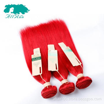 Allrun Brand Brazilian Straight Red Color Hair Extension Bundles